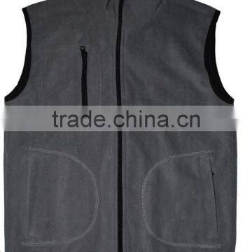 Polar Fleece Professional Manufacturer ! men's sleeveless cheap fleece jacket 100%polyeter polar fleece 180g compounded jersey