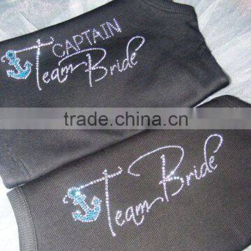 Wholesale Wedding Party Rhinestone Bride Designs Tank Top Cotton Slim Tank Top Wholesaler photo-6