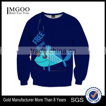 2016 MGOO High Quality 3D Animation Printed Sweatshirt 100% Polyester Crew Neck Custom Design Pullover Sweatshirts For Men photo-4