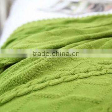 Cozy Design Big Sized Wool Cable Knit Blanket photo-4