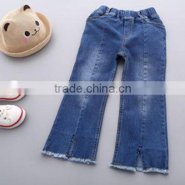 S33430W Girls Denim Pants Baby Jeans Soft Side Leg Trousers photo-2