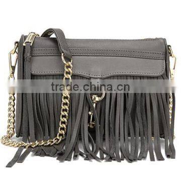 DY0020Z Europea Fashon Ladies Real Leather Fringe Chain Bag photo-3