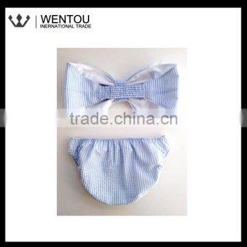 Personalized Seersucker Bow Bikini photo-3