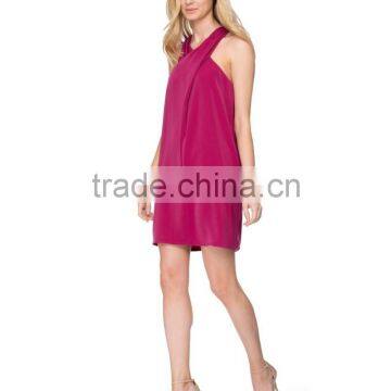 Relaxed Fit Crossover Straps Tank Dresss With Zip Fastening on the Back photo-5