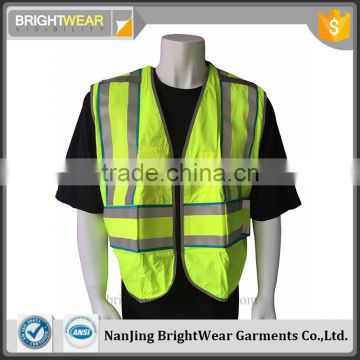 hi vis public 5 point breakaway zipper closure fluorescent vest