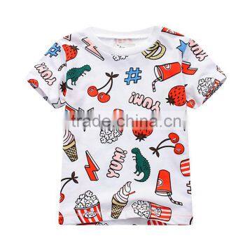 Wholesale Summer Cotton Priting Kids Girl Short Sleeve t Shirts photo-2