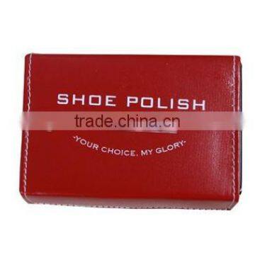 2015 Fashionable Red Square Leather Shoe Polish Set/Shoe Care Kit Factory photo-4
