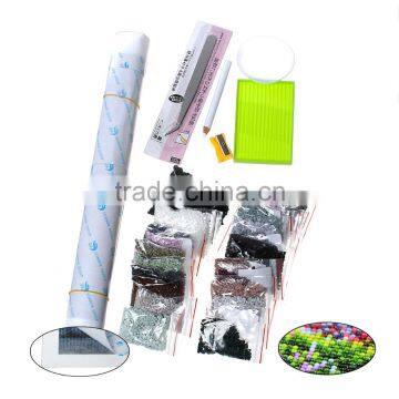 Square White Horse Pattern Cotton Embroidery Rhinestone DIY Kit Diamond Painting photo-2