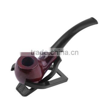 New 1x Durable Wooden Tobacco Pipe + Smoking Pipe Stand + Cigar Cigarette Smoking Pipe Leather Case Cover photo-6