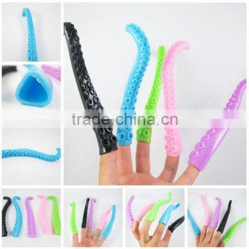 New environmental plastic octopus tentacle toy mini finger prank/tricky toys