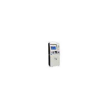Free standing kiosk For bank application with check scanner, money order printer and cash dispenser