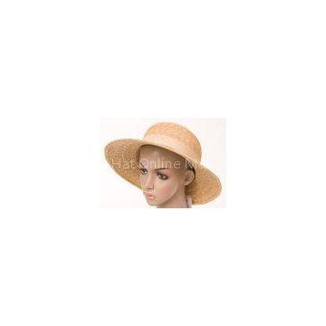 Sinamay Flower Womens Sun Hats / Straw Braid With 8.5cm Brim For Leisure