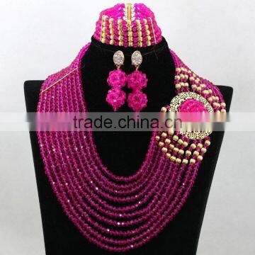 Woven Flowers Wedding Coral Beads Necklace African Bracelet Earrings Jewelry Sets photo-3