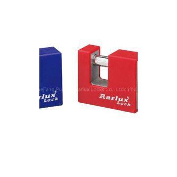 Plastic Covered Rectangular Padlock