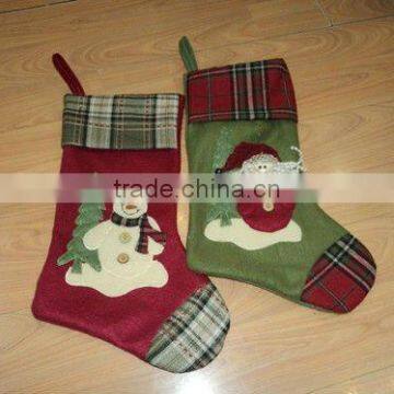 Felt Christmas socks with snowman