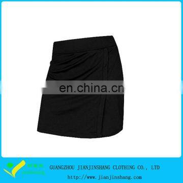 Black Color Polyester Lycra Blended Material Stright Sports Skorts Sale