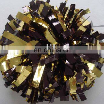 metallic cheerleading pom poms