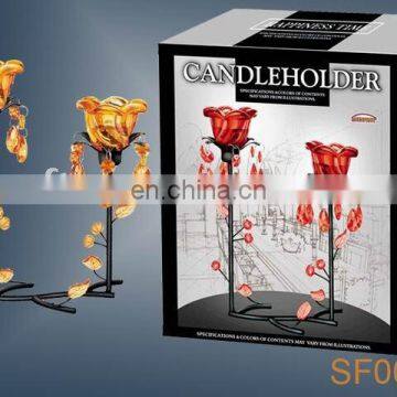 candlestick/decorative iron wire candle stand/home display metal candle stand