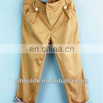 Elegant women pants casual lady cotton/poly pants