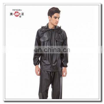 jas hujan motor europe original full rubber raincoat in black