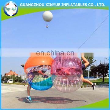 New design outdoor sport inflatable bubble soccer ball, tpu bubble football