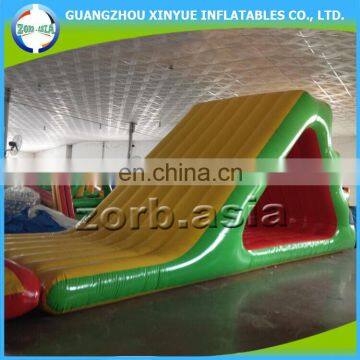 Popular cheap price inflatable aqua slide for kids and adults