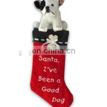 Specila design Plush Christmas Dog Toy in Christmas sock