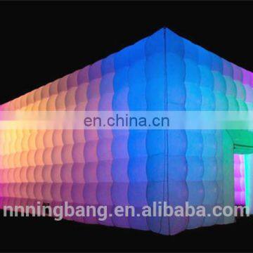 2018 ningbang hot sale led inflatable cube tent for sale