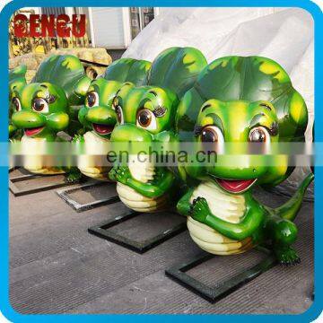 Restaurant Decoration Fiberglass Cartoon Dinosaur Statue