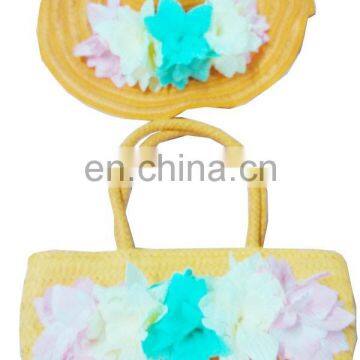 summer beach hat and bag set for wholesale