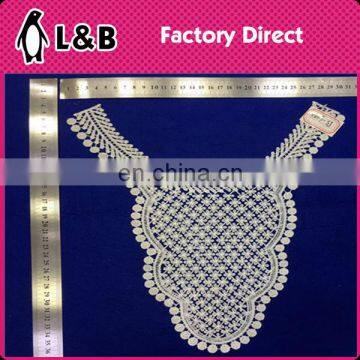 Flower Embroidered Collar Hollow With Pearl Decorative Neckline photo-5
