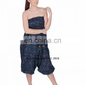 Jumpsuit Harem Pants Spiral Tribal Trouser Beach Jumpsuit Indian gypsy boho Spiral Printed Pants