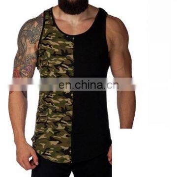 camouflage elongated gym singlets - camouflage elongated gym shirts