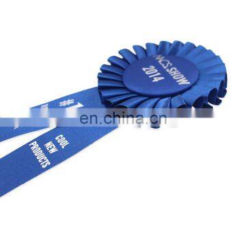 party supplies blue award handmade paper ribbon rosettes with safety pin