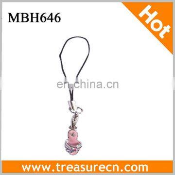 Popular Lady Shoe Design Alloy Mobile Charm Hanger