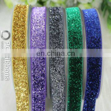 Colorful fashion metallic glitter elastic ribbon