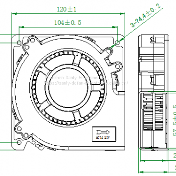 120x32mm 12v Micro dc Blower Fan 24v 48v Small Mini Centrifugal 12 Volt Fan photo-5