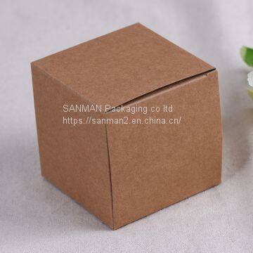 Eco friendly brown square rigid kraft paper box