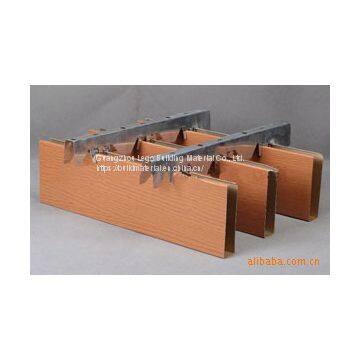 Restaurant Curtain Wall Aluminum Square Pass Champagne Gold Green Manufacturer