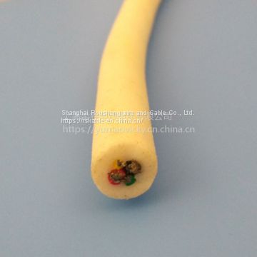 Yellow Sheath Color Anti-seawate / Acid-base Rov Cable 1000v