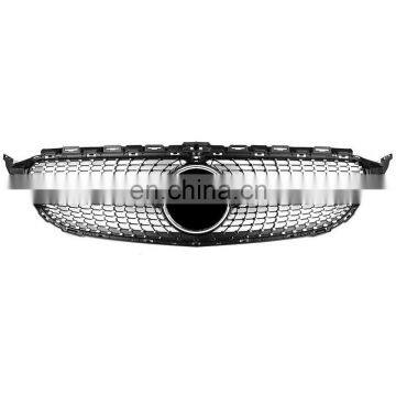 Black Front grill Diamond grille without camera hole  for Mercedes Benz W205 C CLASS C200 C250 C300 C350 2015-2018