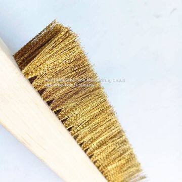 Anti Spark Hand Tools Brass Brush With Wood Long Handle photo-5