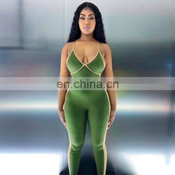 2020 New Styles Women Fashion V-Neck Yoga Jumpsuit Ladies Sexy Sportswear Playsuit Women Clothing photo-6