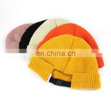 Winter knitting hats logo custom hip-hop stripes baggy beanie hats