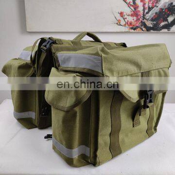 Durable Canvas Bicycle Saddle Bag Bike Travel Bag for Mountain Bike