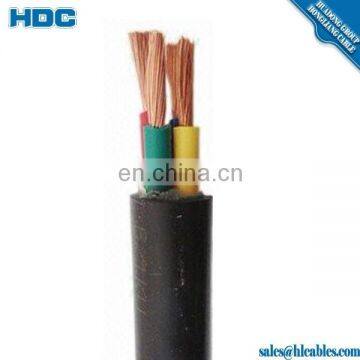 4 core 6mm flexible cable annealed copper conductor PVC Insulation red bule yellow colored phase factory price