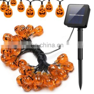 Halloween Decoration Home Yard Bar Decor Solar Pumpkin String Lights 5m Long 20leds photo-5