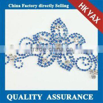 T0526 Charming rhinestone flower chain,rhinestones chain flowers,decoration rhinestone chain flower