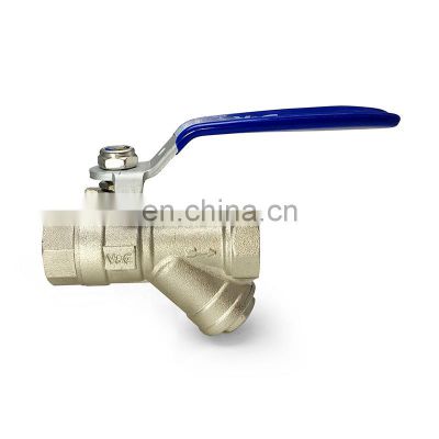 Types Plumbing Materials OEM Factory Price 1/2" Inch Ball Valve With Strainers