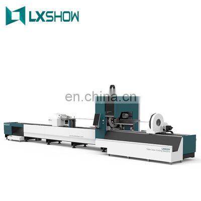 2021 LXSHOW professional pipe tube CNC fiber metal laser cutting machine for square round pipe steel / pipe cutter